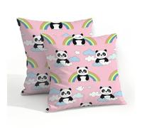 Mexpekil Rainbow Clauds - Juego de 2 fundas de cojín de 50 x 50 cm, impermeables, para exteriores, 20 x 20 pulgadas, para patio y jardín