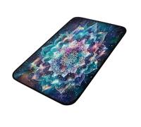 Mexpekil Space Galaxy Mandala - Felpudo para interiores y exteriores, 100 x 50 cm, antideslizante, para cocina, puerta o baño
