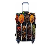 Mexpekil Spices Herbs Spoons - Funda de equipaje para maleta de viaje de 18 a 21 pulgadas, funda antiarañazos, antipolvo y elástica, protector de equipaje para viajes de vacaciones, multicolor, For 18
