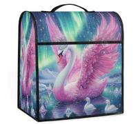 Mexpekil Swan_ Pink Wings Galaxy - Funda para batidora de pie de 5 a 8 cuartos de galón, cubiertas antipolvo para electrodomésticos de cocina con asa superior y bolsillos, accesorios universales para