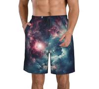 Mexpekil Traje de baño de secado rápido para hombre, diseño de París Eiffel, pintura al óleo, Francia, cintura elástica con cordón y bolsillos laterales, pantalones cortos de playa para playa, surf