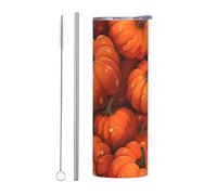 Mexpekil Vaso aislado de 590 ml con popote y tapa, taza de café helado de acero inoxidable, taza de viaje a prueba de fugas, botella de agua térmica, regalo para mujeres y hombres