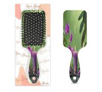 Mexpekil Velas japonesas de orquídea Zeb para desenredar, cepillo de pelo húmedo y seco, cepillo de masaje con cojín de aire para niñas, mujeres y hombres