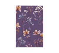Mexpekil Wildflowers - Cubierta de interruptor de luz morada, 1 banda, cubierta de toma de corriente en blanco, placa decorativa de pared para oficina en casa