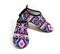 Mexpekil Zapatos acuáticos bohemios con estampado geométrico azteca para mujeres y hombres, de secado rápido, antideslizantes, zapatos acuáticos, Estampado azteca geométrico bohemio, 40/40.5 EU