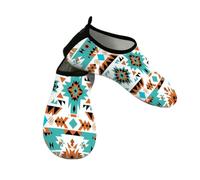 Mexpekil Zapatos acuáticos con temática azteca occidental para mujeres y hombres, de secado rápido, antideslizantes, zapatos acuáticos, Estampado azteca occidental, 38.5/39.5 EU