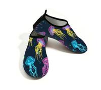 Mexpekil Zapatos acuáticos de color Ocean Sea Jellyfish para mujeres y hombres, de secado rápido, antideslizantes, zapatos acuáticos, Medusa de colores del océano y el mar, 42.5/43 EU
