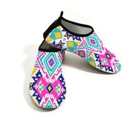 Mexpekil Zapatos de agua con estampado azteca para mujeres y hombres, de secado rápido, antideslizantes, zapatos acuáticos, Patrón de impresión azteca, 40/40.5 EU