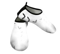 Mexpekil Zapatos de agua negros de murciélagos de Halloween para mujeres y hombres, de secado rápido, antideslizantes, zapatos acuáticos, Murciélagos negros de Halloween, 41/42 EU