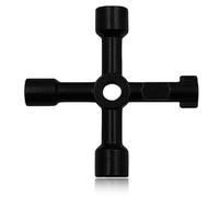 MEXRUMI 1 Pieza Llave De Utilidad Multifuncional Llave De Utilidad Multifuncional 4-Puntas Llave Cruzada Contadores Agua 4 En 1 Llave De Utilidad Multifuncional Para Contadores De Agua Ascensores (Neg