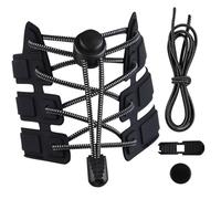 MEXRUMI 1Par Cordones Sin Atar, Cordones Elásticos Talla Única, Ancianos, Corredores, Cordones Elásticos Con Cierre Rápido（Oscuro）