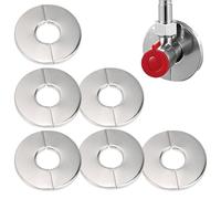 MEXRUMI 6 Piezas Divididas De Acero Inoxidable Cromado Para Válvula Rosetas Cromadas Grifo De Tapa Collares De Tubería Cubierta Para Tubos De Radiador Cubierta De Tubería Para Duchas Tuberías Grifos