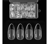 MEXRUMI Tips Uñas，240 Piezas Uñas Postizas Almendra，12 Tamaños Tips Uñas Acrilicas，Uñas Press On，Tips Para Uñas Transparentes