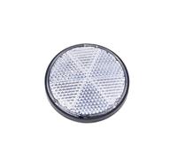 MEXWLOP 1 tira reflectora autoadhesiva rectangular y redonda de seguridad for señalización trasera bicicletas, barcos, caravanas, vallas remolques Reflector de parachoques trasero(Round-white)