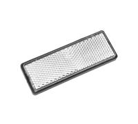 MEXWLOP 1 tira reflectora autoadhesiva rectangular y redonda de seguridad for señalización trasera bicicletas, barcos, caravanas, vallas remolques Reflector de parachoques trasero(Rectangle-white)