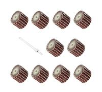 MEXWLOP 10PCS Abrasive Flap Discs for Rotary Tools, 3mm Shank Sanding Wheels, for 80/120/240 Grit Polishing Pads for Metal, Wood, and DIY Projects(80)