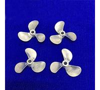 MEXWLOP 2 Pares de hélice CW CCW Paleta de 4 Palas, for simulación de Barco RC Modelo de Barco de Vela diámetro 40mm Agujero del Eje 4mm aleación de Zinc Hélice fueraborda para Barco