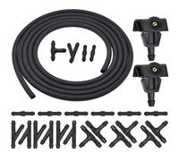 MEXWLOP 2 unids/set boquilla rociadora de agua for limpiaparabrisas delantero, for NISSAN, TIIDA SYLPHY, for X-TRAIL, Venucia D50 R50 Boquilla rociadora para limpiaparabrisas(With Regulator)