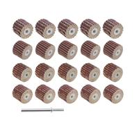 MEXWLOP 20PCS Flap Wheel Sanding Set for Rotary Tool, 3mm Shank Grinding Polishing Wheels 80/120/180/240/320/600 Grit Emery Cloth Sandpaper Discs(240 Grit)