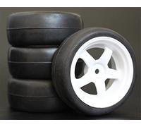 MEXWLOP 4 Llantas de Goma RC 26 mm, hexágono Interior 12, Escala 1:10, for HSP, HPI, Sprint 2 Drift RS4 On Road 4WD Neumáticos de Control Remoto de Alto Agarre(6034-6018)