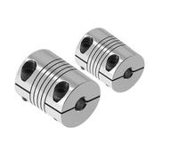 MEXWLOP Acoplador de eje de bobinado elástico de aluminio Lr B D19l25, conector de motor de 4/5/6/7/8 mm, tipo dedal, acoplamiento CNC flexible personalizado Acoplamiento Oldham(5mmx10mm)
