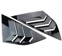 MEXWLOP Adhesivo embellecedor for la Cubierta de Ventana Trasera Rejilla del Coche, for Hatchback 2012-2018 Superposición de Rejilla de ventilación Lateral de(Black Gloss Black)