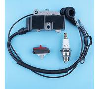 MEXWLOP Bobina de Encendido, bujía, Interruptor de Apagado y Parada for motosierras Husqvarna 385, 390 XP, 365, 371, 372 y 372XP, Repuesto 503962406 Kit de Interruptor de Motosierra