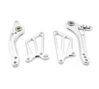 MEXWLOP CBR600 CBR 600 F4i Palanca de cambios marchas freno CNC + Reposapiés motocicleta traseros Palancas cambio Reposapiés para motocicleta(Silver)