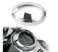 MEXWLOP Cubierta cromada/negra for visera de anillo bisel embellecedor velocímetro motocicleta, for Harley, Touring Road King Dyna Softail con 5" Anillo para velocímetro de motocicleta(Chrome)