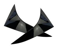 MEXWLOP Cubierta lateral del alerón de la ventana trasera, for Focus, Hatchback 2014 2015 2016 2017 2018 ABS negro brillante Moldura de viento para extensión de techo de coche