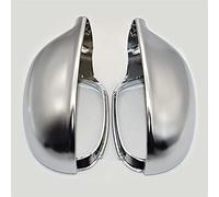 MEXWLOP Cubiertas de espejo retrovisor coche, color negro, con apariencia carbono, for VW, Golf, 5 MK5 GTI R32 Standard 2006-2009 Tapa de la cubierta del espejo retrovisor del coch(Matt silver)