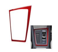 MEXWLOP Embellecedor de la cubierta del marco panel cambio marchas coche RHD, for VW, for Golf, for 8 MK8 2021 2022 2023 Panel embellecedor de cambio de marchas de coche(BLACK Carbon Fiber Red)
