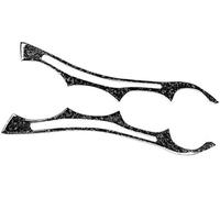 MEXWLOP Embellecedor de la cubierta del párpado ceja faro delantero fibra carbono, for, Serie 5 E60 2004 2005 2006 2007 2008 2009 2010 Párpados de faros