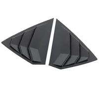 MEXWLOP Embellecedor de la Cubierta Lateral Ventana Trasera del Coche, for Buick, Regal, Opel, B 2017-2023 Superposición de Rejilla de ventilación Lateral del automóvil(Black Matte Black)