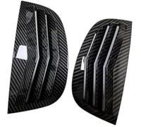 MEXWLOP Embellecedor Lateral de la Ventana Trasera Tipo persiana for Peugeot 208 (2018-2024) Superposición de Rejilla de ventilación Lateral de(Black Carbon)