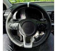 MEXWLOP Envoltura para dirección de vehículos Funda para Volante de Coche, para Rio, para 5 K2, para Picanto Morning 2017-2020(Gray Thread)