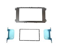 MEXWLOP Fascia de Radio Coche 2 DIN, for Ford, Focus, II, Mondeo, Kuga S-MAX C-MAX Galaxy Kit Tablero estéreo Ajuste instalación Marco salpicadero Recorte de Audio para Coche(Silver,173X98 mm)