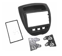 MEXWLOP Fascia de radio coche doble DIN, for Toyota, Aygo, Citroen, C1, Peugeot, 107 2005-2014, kit reposición instalación embellecedor tablero panel estéreo DVD Recorte de audio para coche(178X102mm)