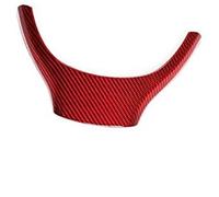 MEXWLOP For 5 Series GT 7 F10 F11 F07 F01 F02 F03 F04 2009-2017, Pegatina de Cubierta Decorativa for Volante Coche Fibra Carbono Real Adhesivo para Volante(Rot)