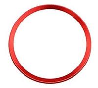 MEXWLOP for, A1 A3 A4 A5 A6 A7 Q3 Q5 S3 S5 S7 TT, Anillo de decoración Estilo Coche, Adhesivo Circular for Volante, Accesorio Acero Inoxidable Adhesivo para Volante(Rot)