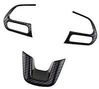 MEXWLOP for Jeep, Compass 2017 2018 Renegade 2015 +, Pegatinas de Cubierta embellecedora protección del Volante Interior Coche Fibra Carbono Adhesivo para Volante