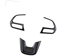MEXWLOP for Jeep, New Compass 2017 2018 2019, 3 Unids/Set Decoración del Volante Interior Coche Cubierta Accesorios Adhesivos embellecedores Adhesivo para Volante(Carbon Black)