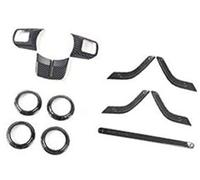 MEXWLOP for Jeep, Wrangler 2011+, Embellecedor del Volante Coche Cubierta de ventilación Aire Acondicionado Accesorios decoración Interior Estilo Etiqueta Adhesivo para Volante