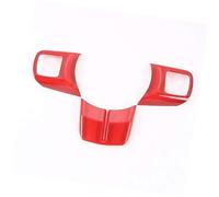 MEXWLOP for Jeep, Wrangler, Patriot, Compass, Cherokee 2011 Up, Pegatinas de Cubierta decoración del Volante Interior Coche ABS Adhesivo para Volante(Rot)