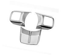 MEXWLOP for Jeep, Wrangler, Patriot, Compass, Cherokee 2011 Up, Pegatinas de Cubierta decoración del Volante Interior Coche ABS Adhesivo para Volante(Chrome)