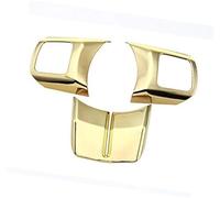 MEXWLOP for Jeep, Wrangler, Patriot, Compass, Cherokee 2011 Up, Pegatinas de Cubierta decoración del Volante Interior Coche ABS Adhesivo para Volante(Gold)