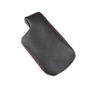 MEXWLOP For, Serie 3 E46 1998 1999 2000-2005 Tapa de Consola Central Interior Cuero Microfibra for Coche Cubierta Caja reposabrazos Ajuste Protector Funda para reposabrazos(A Black-red line)