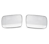 MEXWLOP for, Serie 5 E39 Sedan Wagon 525i 528i 530i 2000-2003 Puerta con calefacción Azul Espejo retrovisor lateral Cristal de espejo lateral para coche(BLACK White a Pair)