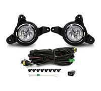 MEXWLOP For Toyota, CHR C-HR 2016 2017 2018 DRL Faros antiniebla Luces diurnas LED for automóvil con cables Accesorios for Lámpara Conjunto de luces antiniebla para coche(Black HALOGEN)