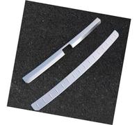 MEXWLOP For Toyota, for Camry XV70 2018 2019 Protector de parachoques maletero trasero placa alféizar embellecedor acero inoxidable Tira protectora para el borde del maletero del coche(BLACK 2pcs)